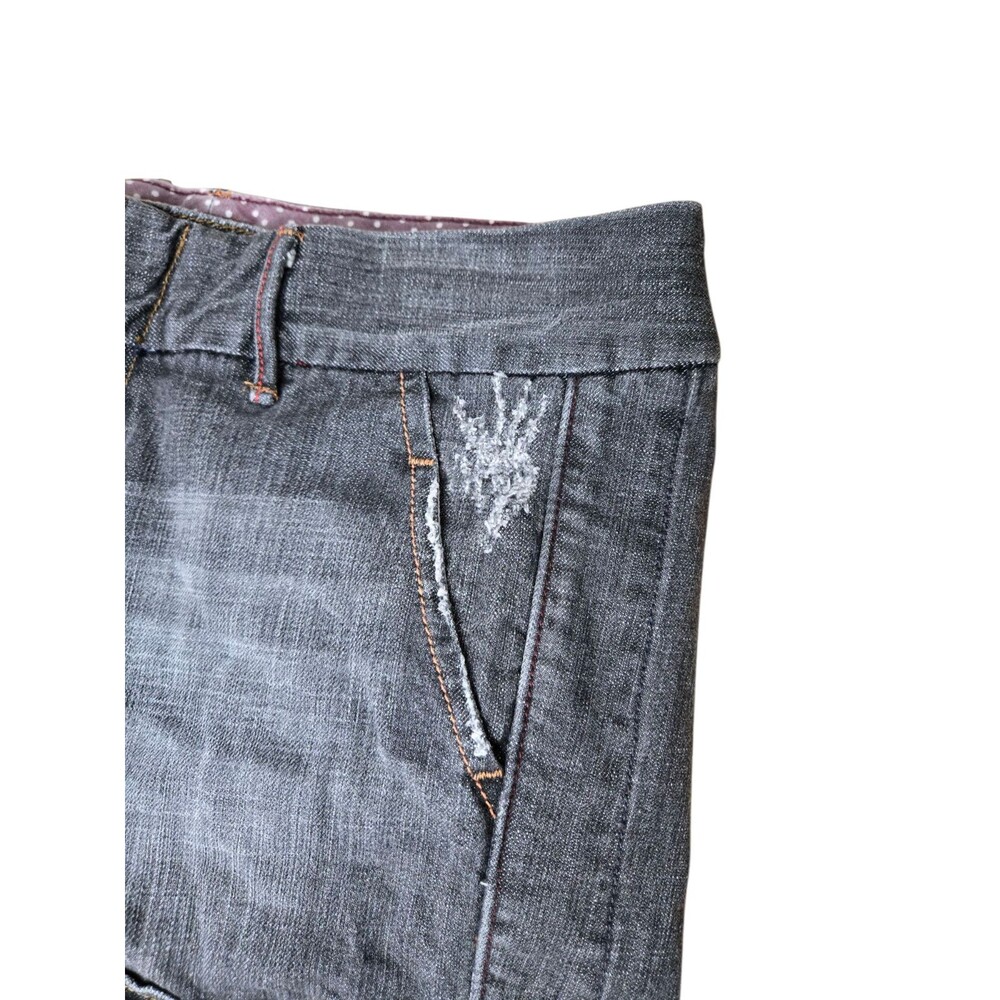 Vintage Vigoss women's Size 30 5" inseam shorts distressed buckle gray - Picture 5 of 9